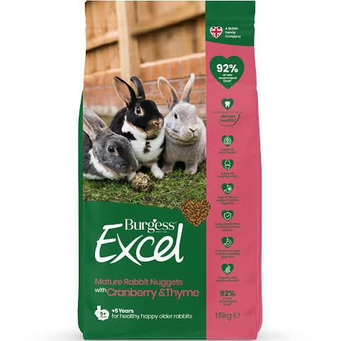 Burgess Excel Mature Rabbit Nuggets Cranberry Ginseng 1.5kg