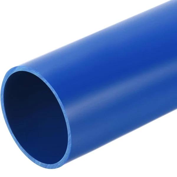 PVC Rigid Round Pipe 45.2mm ID 50mm(2 inch) OD 350mm Blue High Impact for Water Pipe Crafts Cable Sleeve | Harfington