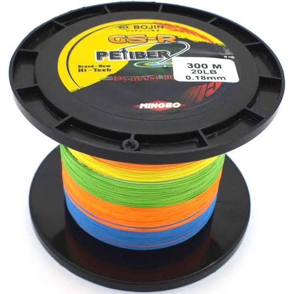 GSRPEFiber Braid Fishing Line 20lb 300m 5 Colour 100% UHMWPE Dyneesi