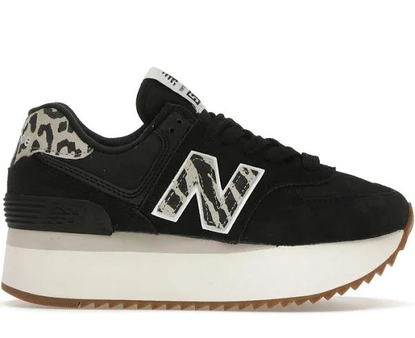 New Balance 574 Plus Black Animal Print (Women's)