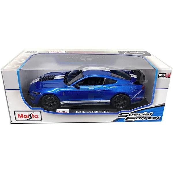 Maisto Mustang 2020 Ford Shelby GT500 1:18 Simulation Model Car White Blue Green Mustang 2020 Ford Shelby GT500 Blue