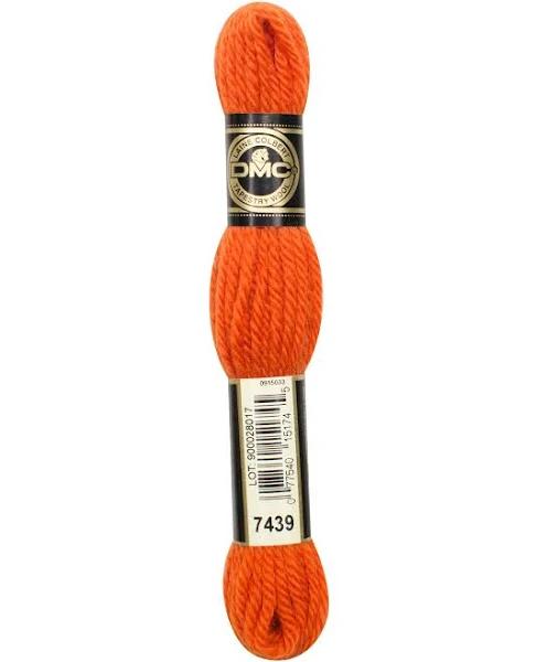 DMC 486-7439 Tapestry and Embroidery Wool, 8.8-Yard, Bright Orange Red