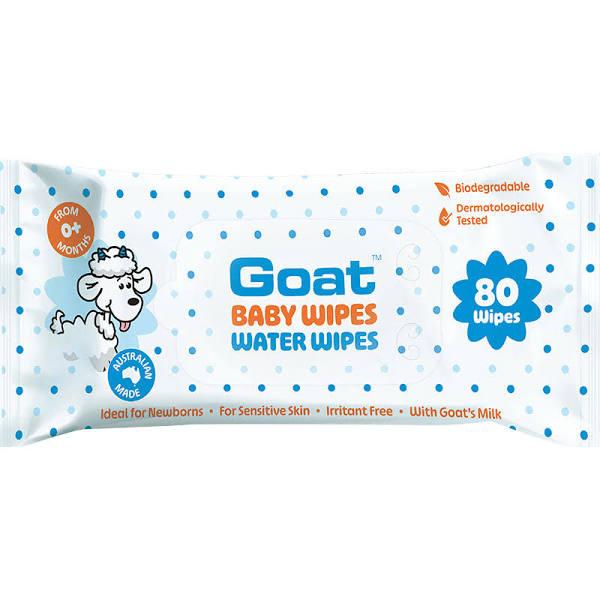 Goat Baby Wipes Water Wipes 80 Pack