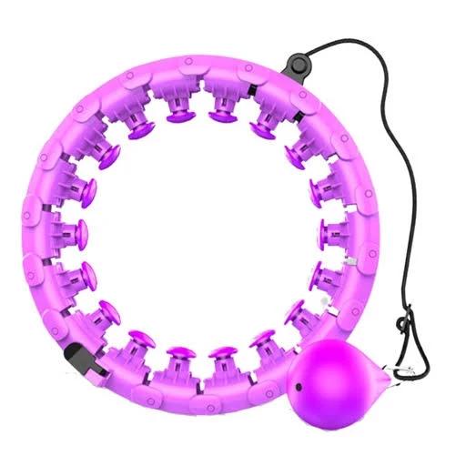 Verpeak Weighted Hula Hoop with 26 Detachable Knots (Purple)