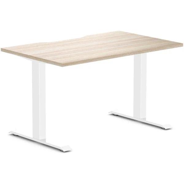 Desky Zero Scalloped Melamine Office Desk