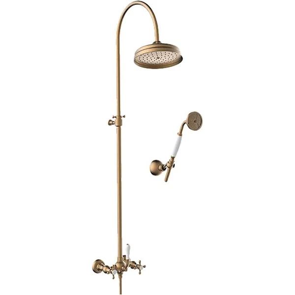 Armando Vicario Provincial Overhead Shower with Hand Shower – Bronze