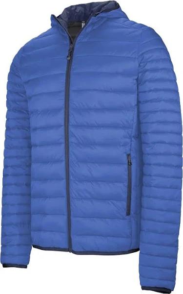 Kariban Mens Lightweight Hooded Down Jacket Light Royal Mens Hooded Jacket