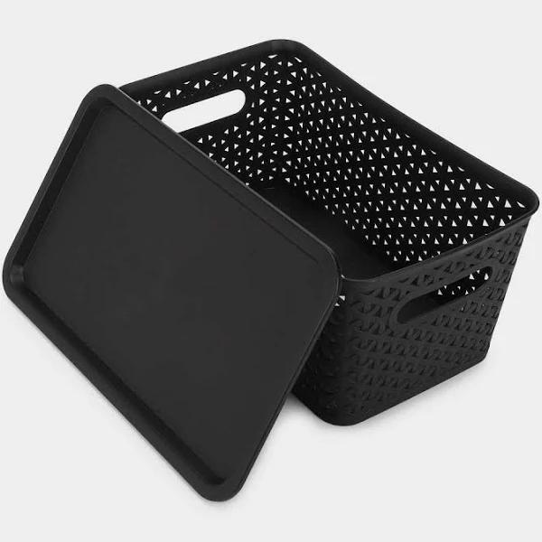 Kmart Storage Container with Lid Small in Black