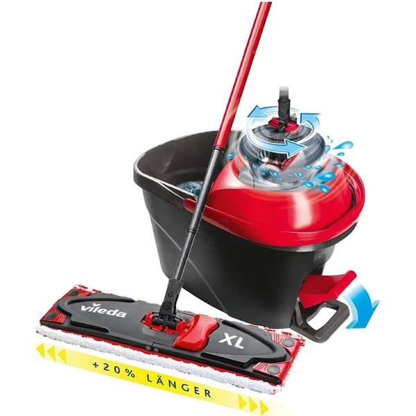 Vileda Ultramat Turbo XL Complete Box Floor Mop, Set, Red