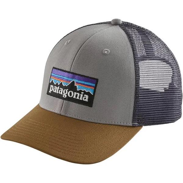 Patagonia P-6 Logo Trucker Hat - Drifter Grey w/Coriander