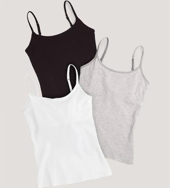 Pact Organic Cotton Shelf Bra Camisole 3-Pack