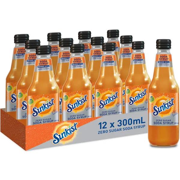 Sunkist Soda Syrup - 300ml x 12 Glass