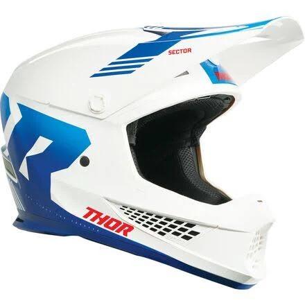 Thor Sector 2 Carv Helmet - White/Blue - XS