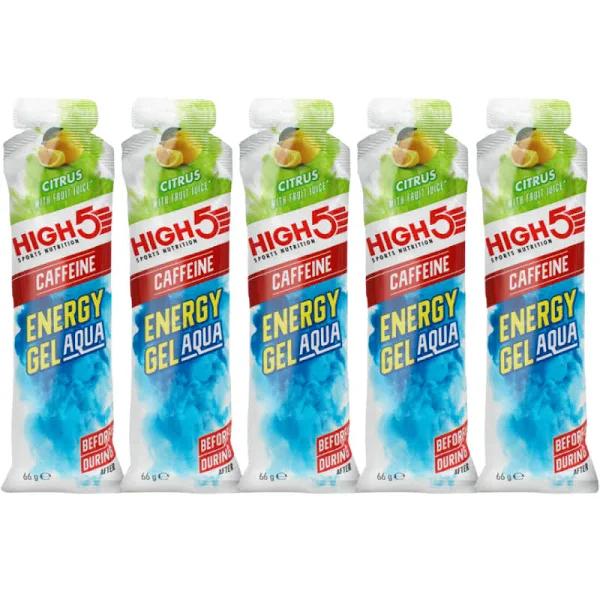 Buy High5 Vegan-Friendly Liquid Energy Gels | Aid Station Citrus (with caffeine) / Pack of 5