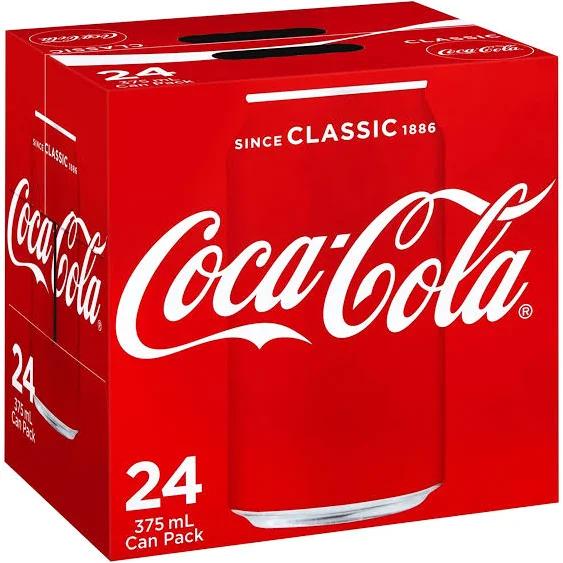 Coca-Cola Drink Cans 375ml 24 Pack