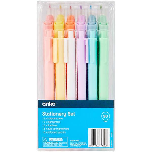 Kmart 30 Pack Stationery Set