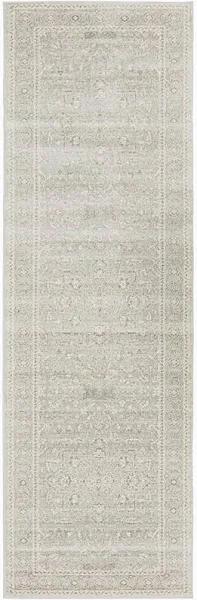 Evoke Silver Flower Transitional Runner Rug 400 x 80cm