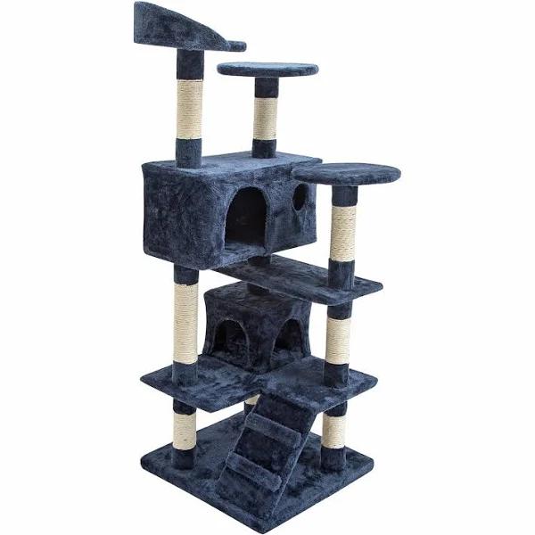 Paw Mate 130cm Blue Cat Tree Soho Multi Level Scratcher