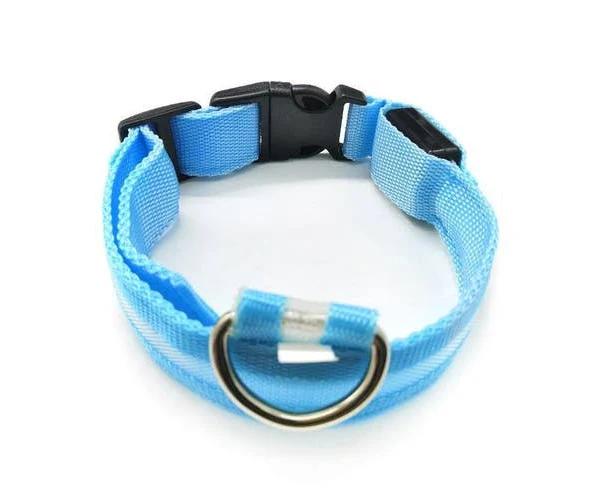 USB Rechargeable LED Dog Collar Nylon Glow Flashing Light Up Safety Pet Collars