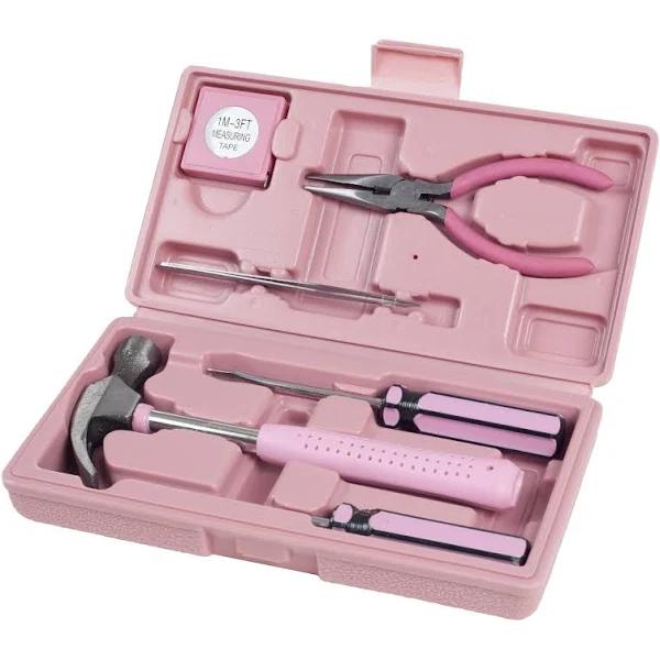 Stalwart - 75-HT2007 Household Hand Tools, Pink Tool Set - 9 Piece by , Set Includes – Hammer, Screwdriver Set, Pliers (Tool Kit For The Home, Office,