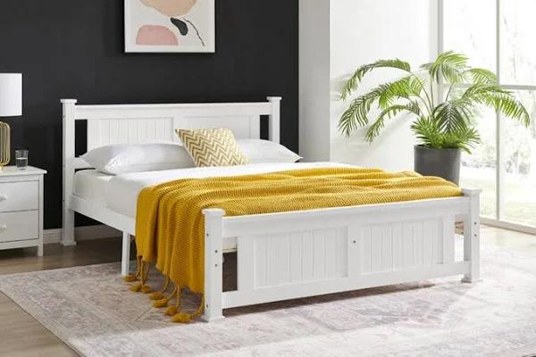 Shangri-La Mila Bed Frame (White, Queen)