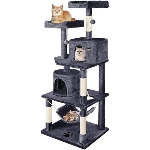 Taily Cat Tree Scratching 160cm Post Scratcher Tower Stand - Grey