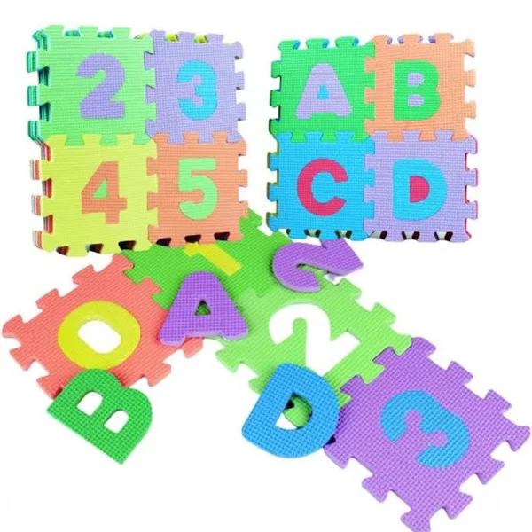 MyDeal Kids 36 Pack Eva Mini Alphabet and Numbers Play Mat