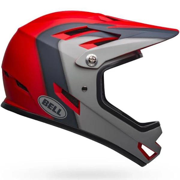 Bell Sanction BMX Race Helmet-Matte Crimson/Slate/Dark Gray, Medium