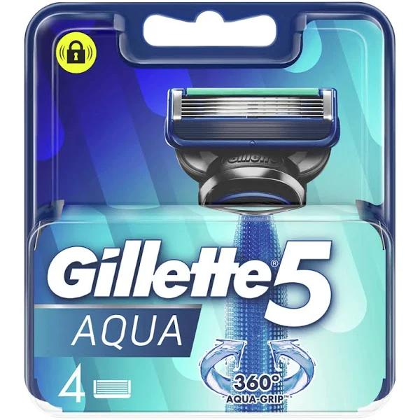 Gillette 5 Aqua Razor Cartridges 4 Pack