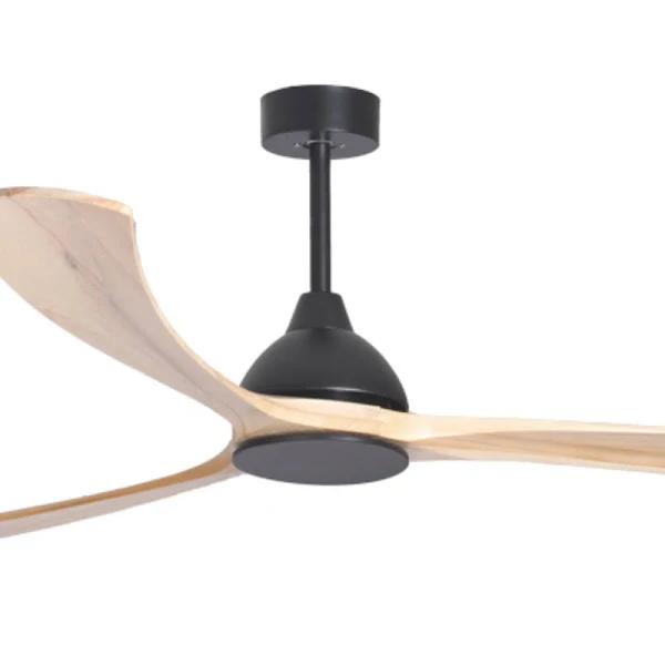 Fanco Sanctuary DC Ceiling Fan with Solid Timber Blades - Black with Natural 86"