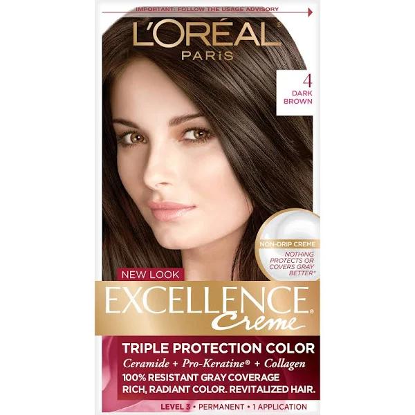 Excellence Creme Permanent Haircolor, Dark Brown 4