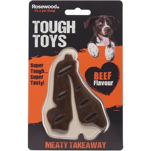 Rosewood Dog Toy Meaty Meat Takeaway Steak Small