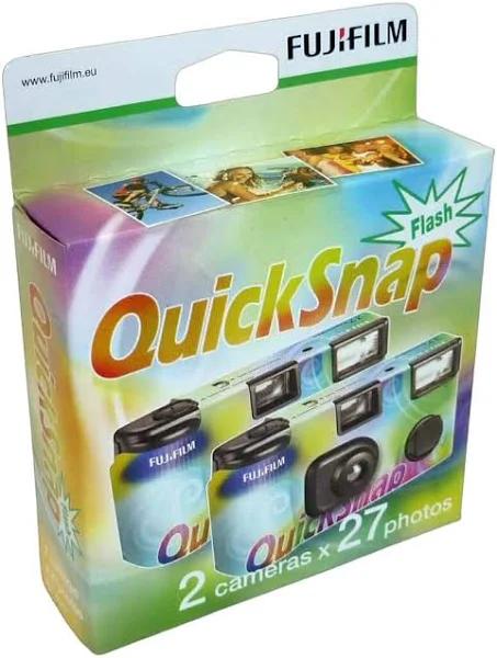 Fujifilm QuickSnap Flash 400 Disposable 35mm Camera (Pack of 2)