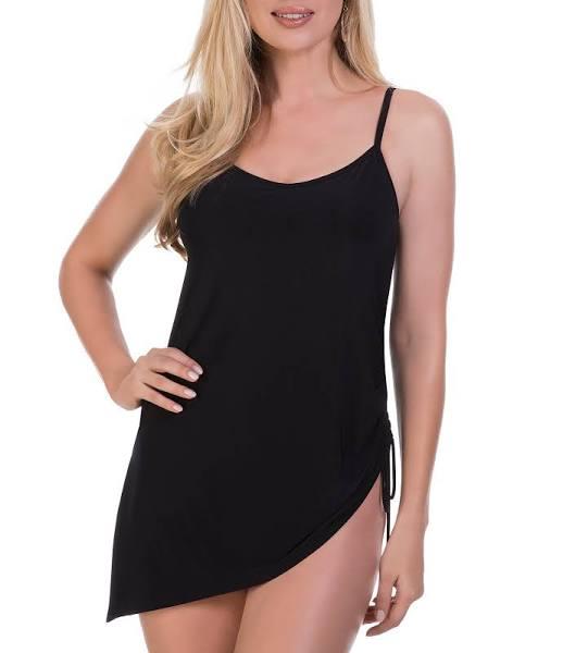 Magicsuit by Miraclesuit Solid Brynn Swim Dress - Black - Swimoutlet.com