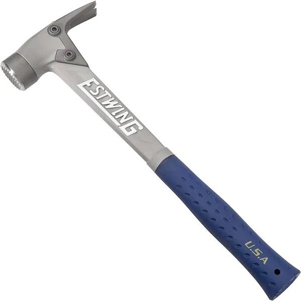 Estwing 14oz Milled Face AL-PRO Blue Hammer - Shock Reduction Grip - ALBLM