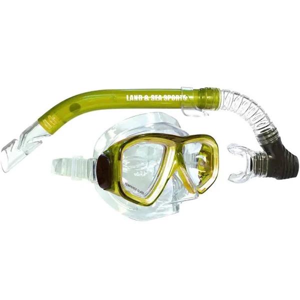 Land & Sea Tahiti Silitex Mask & Snorkel Set Yellow