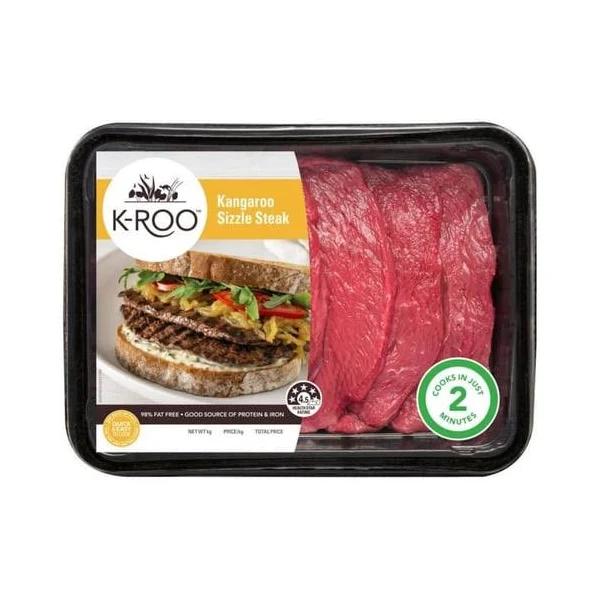 K-Roo Kangaroo Sizzle Steak 400g