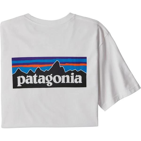 Patagonia Mens P-6 Logo Responsibili-Tee - White | T Shirts