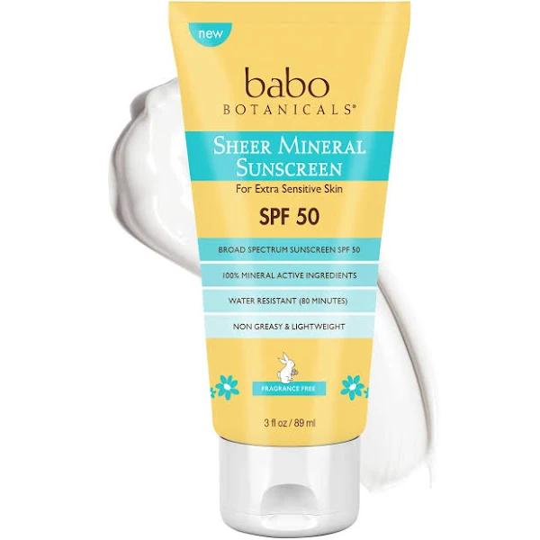 Babo Botanicals SPF 50 Sheer Mineral Sunscreen Lotion