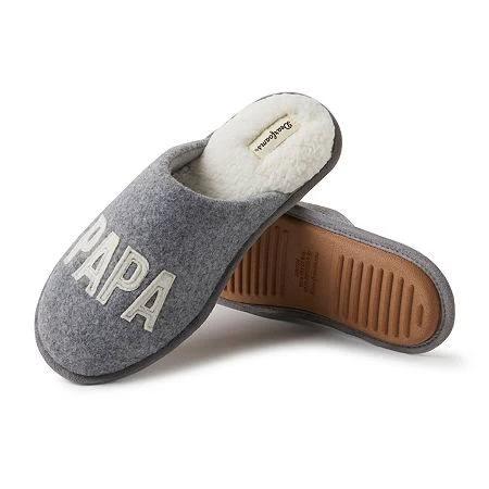 Dearfoams Men’s Papa Bear Clog Slipper – Charming, Cozy and Comfortable in Classic Patterns and Colors - Cushioned Insole with Memory Foam – Indoor/