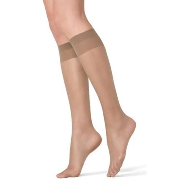 2 Pairs Razzamatazz Sheer Knee-Hi High 15 Denier Women Pantyhose Socks