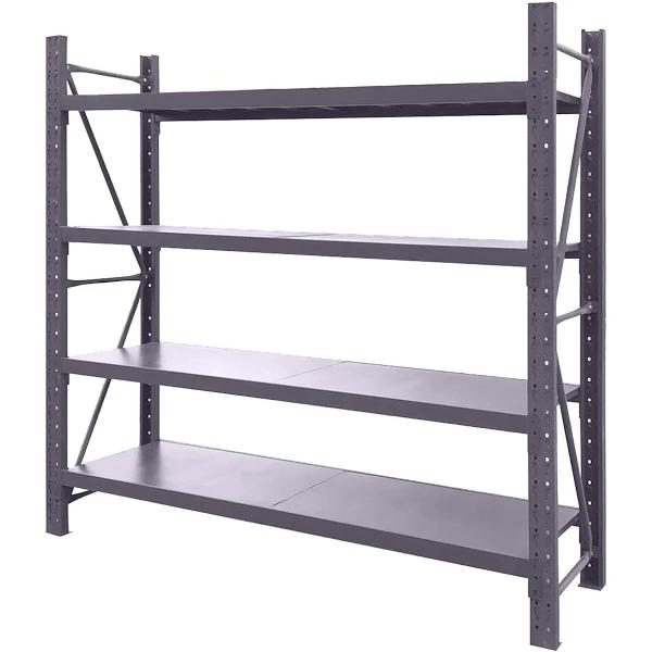 2m x 2.4m x 0.6m Skyteck Heavy Duty Metal Shelving for Garage Racking Storage Shelving Charcoal