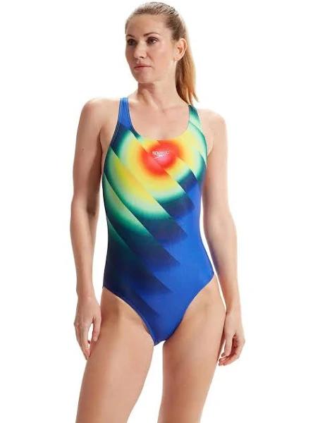 Speedo Womens Placement Digital Powerback Multi AU 4 / GB 28