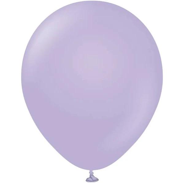 Kalisan Latex Retro Balloons (Pack of 100) Lilac One Size