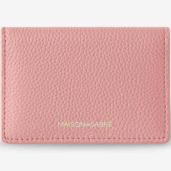 Maison De Sabre Leather Card Case Pink Lily