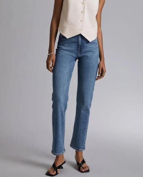 & Other Stories High Waist Slim Leg Jeans in River Blue