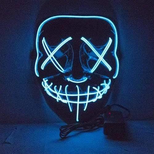 The Purge Light Up Halloween Masks - Blue