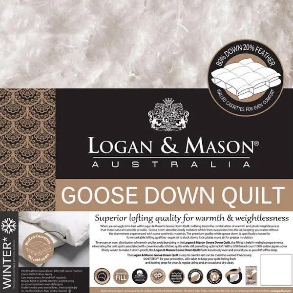 Logan & Mason 80/20 Goose Down & Feather Quilt - Queen