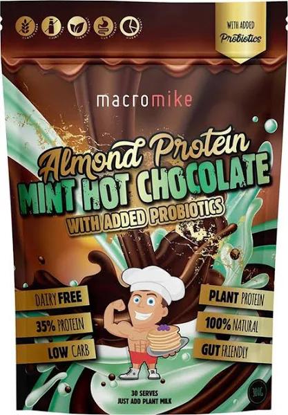 Macro Mike almond Protein Mint Hot Chocolate 300g