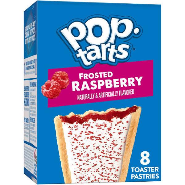 Pop-Tarts Toaster Pastries, Raspberry, Frosted - 8 toaster pastries, 13.5 oz